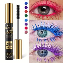 Colorful Mascara 11 Colors Mascara Waterproof Fast Dry Eyelashes Curls Extension Makeup Eyelashes In Rainbow Color, Blue Pinkish Purple Green White Coffee Ink Mascara Eyeliner