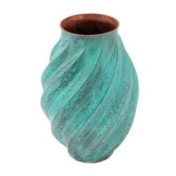 Antique Spirals,'Spiral Motif Copper Vase from Mexico'