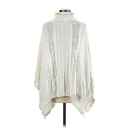 White House Black Market Poncho: Ivory Sweaters & Sweatshirts - Women's Size Large