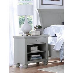 Cambridge Transitional Grey 1 Drawer Nightstand - Aspenhome Furniture ECB34512GRY