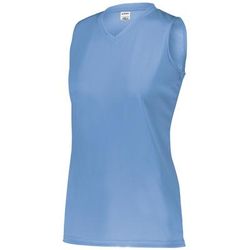 Augusta Sportswear 4794 Athletic Women's Sleeveless Wicking Attain Jersey T-Shirt in Columbia Blue size Medium | Polyester