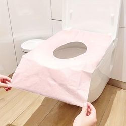 10pcs Disposable Toilet Seat Paper, Lengthened Paste Toilet Seat Paper For Outdoor Travel Hotel, Maternity Travel Supplies For Retailers/small Business Owners