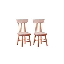 TEMU 2pcs 1:12 Scale Wooden Dollhouse Chairs - Miniature Furniture Props For Dollhouse & Garden Lanscape Photography