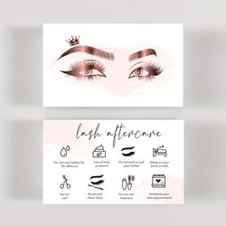 50pcs Lash Aftercare Card, Lash Business Card, Lash Extension Card, Lash Care Card, Eyelashes Care Card