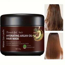 Hydrating Argan Oil Hair Mask Cream, Healthy Hair Penetrates Root To Tip, Revitalizes Hair