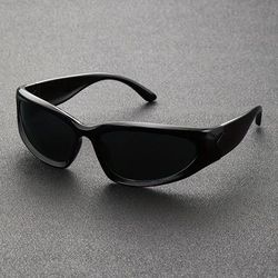 1pair Trendy Cool Future Style Sports Glasses, Wrap Around Cycling Glasses For Men Women