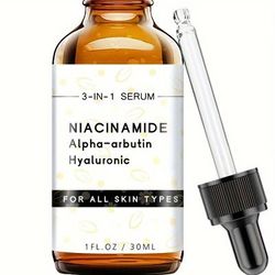 1 Fl.oz/30ml Niacinamide, Hyaluronic, Alpha-arbutin 3 In 1 Serum, For Rejuvenating, Firming & Hydrating, Smoothes & Moisturizes Skin