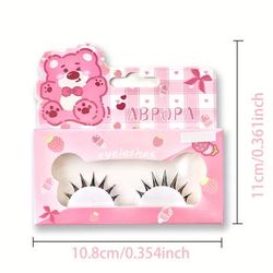 1 Pair Dense False Eyelashes Manga Comic Eye False Eyelashes Natural Curling Faux Cluster False Eyelashes