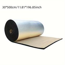 1pc Self-adhesive Aluminum Foil Rubber Plastic Plate, Insulation Material Flame, Retardant Back Glue Rubber Plastic Insulation Plate, Roof Insulation Heat Insulation Plate