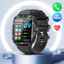 1pc Smart Watch, 1.96" Hd Screen Voice Calling 430mha Large Battery Watch, 100+sport Mode Smart Bracelet, 3atm Swimming Waterproof Smart Watch For Android And , Best Gifts