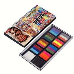 10 Grids, 3-color Block, Body Painting High Pigment Colorful Makeup Palette, Festival Stage Party Face Body Art Makeup Powder, Ideal For Halloween Christmas Cosplay