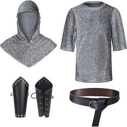 Retrò Vintage Medievale Rinascimento Armatura Camicia Tunica Cavaliere Crociato Cavaliere Celtico Costume Per uomo Vichingo Halloween Carnevale Mascherata Performance Palcoscenico Fiera Rinascimentale