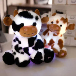 25CM Kawaii Glow Cow peluche morbido peluche LED Glow Cow Cute Plushies decorazione della stanza