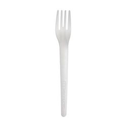Eco Products EP-S012 6" Plantware Disposable Fork - PLA, White, Case of 1000