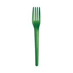 Eco Products EP-S017G 7" Plantware Disposable Fork - PLA, Green