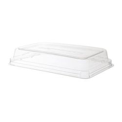 Eco Products EP-SCRC863LID WorldView Dome Lid for 8" x 6" Nacho Trays - PLA, Clear
