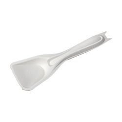 Eco Products EP-SCSP10NFA 10" Vanguard Regalia Disposable Serving Spoon/Spatula - Molded Fiber, White, Case of 100