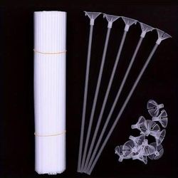 20/40/60pcs, Transparent Bobo Balloon Stick Extension Rod For Bobo Accessories Wedding Party Supplies Birthday Decoration Balloon Accessories Party Decor Supplies