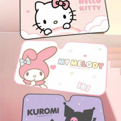 Sanrio Kawaii Hello Kitty parasole per auto My Melody Kuromi Anime Cartoon Cute Fashion Exquisite