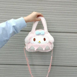 Borsa di peluche Kawaii borsa di peluche morbida carina borsa di immagazzinaggio di spalla di grande