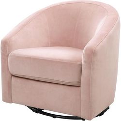 Babyletto Madison Swivel Glider - Blush Pink Velvet