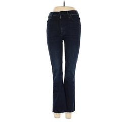 Mother Jeans - High Rise: Blue Bottoms - Women's Size 24