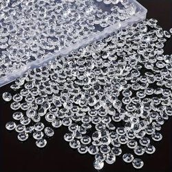 2000pcs Polyresin Clear Acrylic Diamond Crystals - Vase Filler Gemstones For Wedding Decor, Bridal Shower, Table Scatter, And Halloween Party Decoration