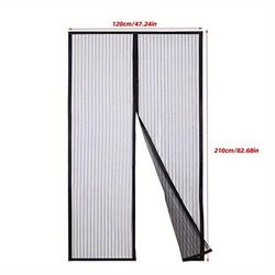 1pc Heavy Duty Mosquito Magnetic Screen Door Curtain - Automatic Closing, Anti-bug, Fly, Insect, And Partition Mesh - Perfect For Summer Indoor Use