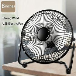 Electric Fan For Home Office Usb Charging Summer Mini Fans Portable Student Desktop Strong Wind Silent 360 Degree