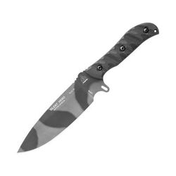 TOPS Knives Silent Hero Fixed Blade Knife by Anton Du Plessis 6.38in 1095HC Camo Blade Sniper Gray G10 Handle HERO-03C