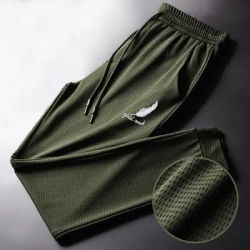 Pantalon de pêche d'été pour hommes, vêtements de pêche décontractés, maille de plumes de fjfeather, séchage rapide, mince, respirant, sport, extérieur, vert