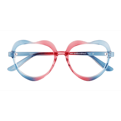 Unisex s heart Blue Pink Plastic Prescription eyeglasses - Eyebuydirect s Rainbow Heart