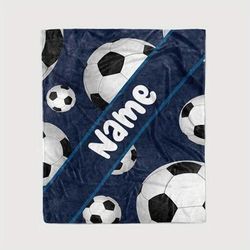 TEMU Name Customized Football Blanket Gift Soft Nap Blanket 4 Seasons Office Chair Blanket