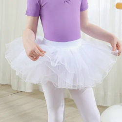 Bambini Toddlers rosa bianco tutu gonna tulle balletto ballerina performance wear ginnastica danza