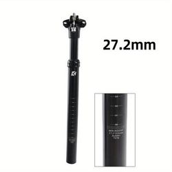 TEMU Kocevlo Aluminum Alloy Bike Seatpost - Lightweight, Adjustable Height & Angle, For Mtb And Road Bicycles