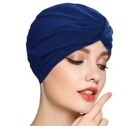 TEMU Women's Stretchy Swim Cap - Non-slip, Double Layer Design For Long, Curly & - Beach & Pool
