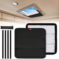 TEMU Rv Sky Curtain, Window Cover Sunshade, Blackout Blocking Camping Trailer Fan Cover Privacy Curtain Paste Style Sunshade Rv Screens, Rv Curtains
