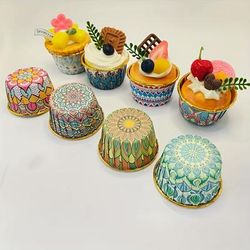 "TEMU **"50-pack Heat-resistant Baking Cups - Greaseproof Muffin Liners For Home & Professional Baking, Birthdays, Weddings (large Disposable Paper Molds, Holds Shape)"**"