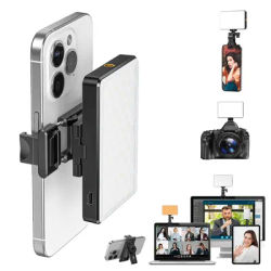 2024 LED Selfie Light Phone Fill Light w Phone Holder 120 LED 3000mAh Rechargeable Video Light for