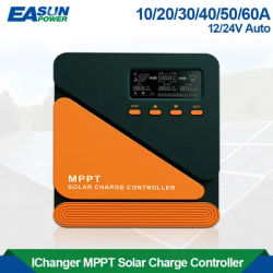 EASUN Solar Charge Controller MPPT 60A 50A 40A 30A 20A 10A Solar Panel Solar Charge Regulator 12V 24V Battery PV Input 100VOC