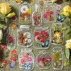 40pcs Transparent Dried Flower Bookmarks - DIY Handmade Bookmarks Blank Set - Perfect for Plant Flower Bookmark Making