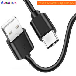 TYPE C Cable 1M 2M 0.5M 0.3M Black Fast Charger Data USB C For Samsung Galaxy S8 S9 Plus S10 S21