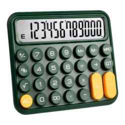 Mechanical Calculator 12-digit with Large LCD Display Convenient Precise Big Round Button Key