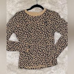 Levi's Tops | Levis Cheetah Print Long Sleeve Top | Color: Black/Cream | Size: S