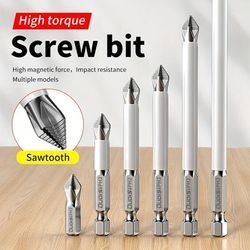 Impact-resistant Anti-slip Cross Strong Magnetic High Hardness Hand Drill Electric Screwdriver Hexagon Set