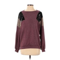7th Roy Pullover Sweater: Burgundy Tops - Women's Size Small