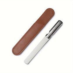 TEMU Professional Stainless Steel Nail File - Double-sided Manicure Tool For Natural Nails, Heavy Duty & Reusable - Hands, Feet & Nail Care