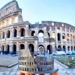 Metalhead Roman Colosseum all-metal acciaio inossidabile fai da te assemblato modello 3D giocattolo