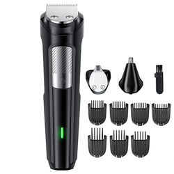 Beard Trimmer Hair Clipper For Men, Multigroomer All-in-one Trimmer, 10 Piece Mens Grooming Kit, For Beard, Face, Nose, And Ear Hair Trimmer And Hair Clipper, No Blade Oil Needed Father's Day Gift