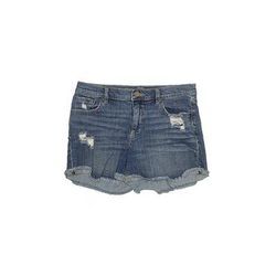 Soho JEANS NEW YORK & COMPANY Denim Shorts - Mid/Reg Rise: Blue Bottoms - Women's Size 8